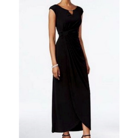 Floor Length Black Sheath Dress